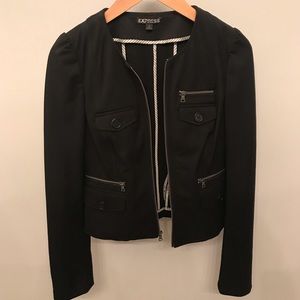 Black Collarless Blazer